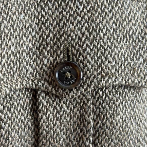 Ralph Lauren Purple Label Tweed Safari Jacket – Brown Herringbone - Picture 8 of 9